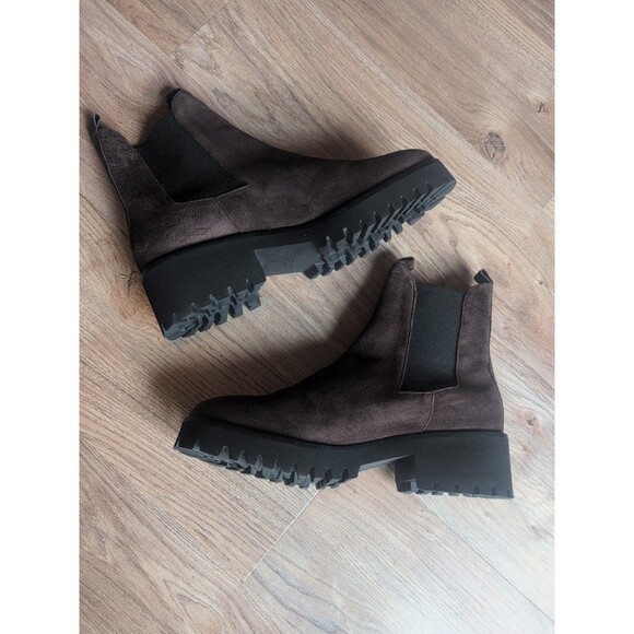 Freda Salvador Brooke Espresso Brown Womens 8.5 Water Resistant - Picture 10 of 13